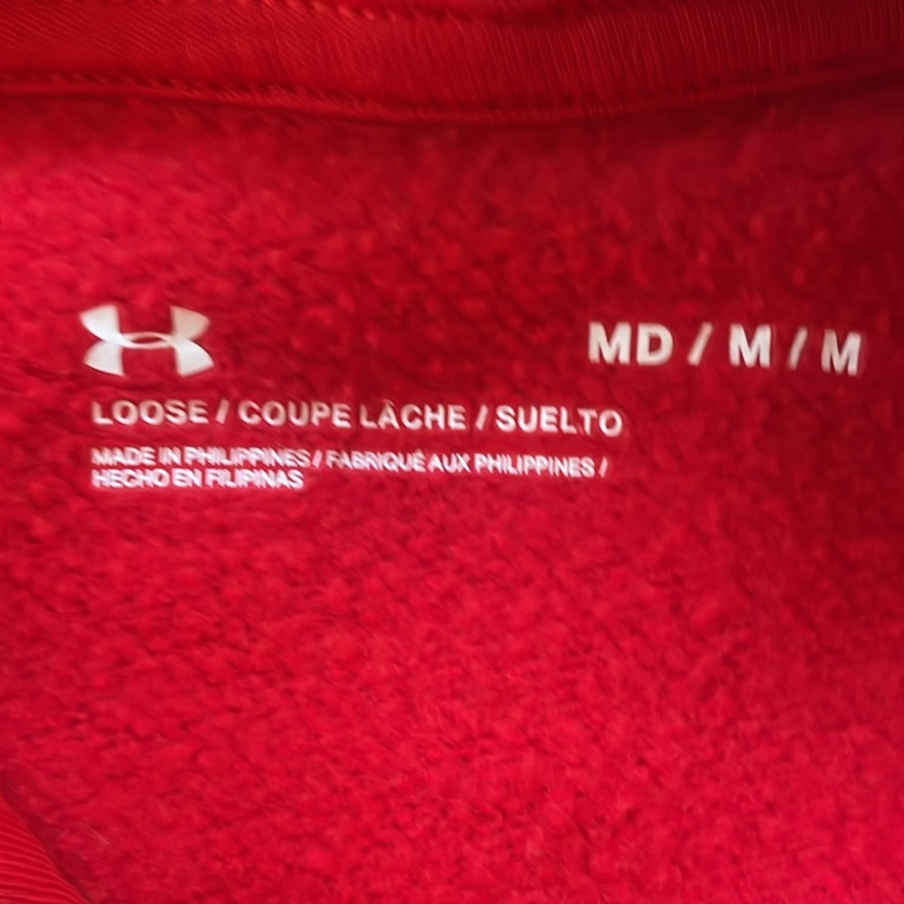 Under Armour Men's Red Hoodie - Picture 3 of 5